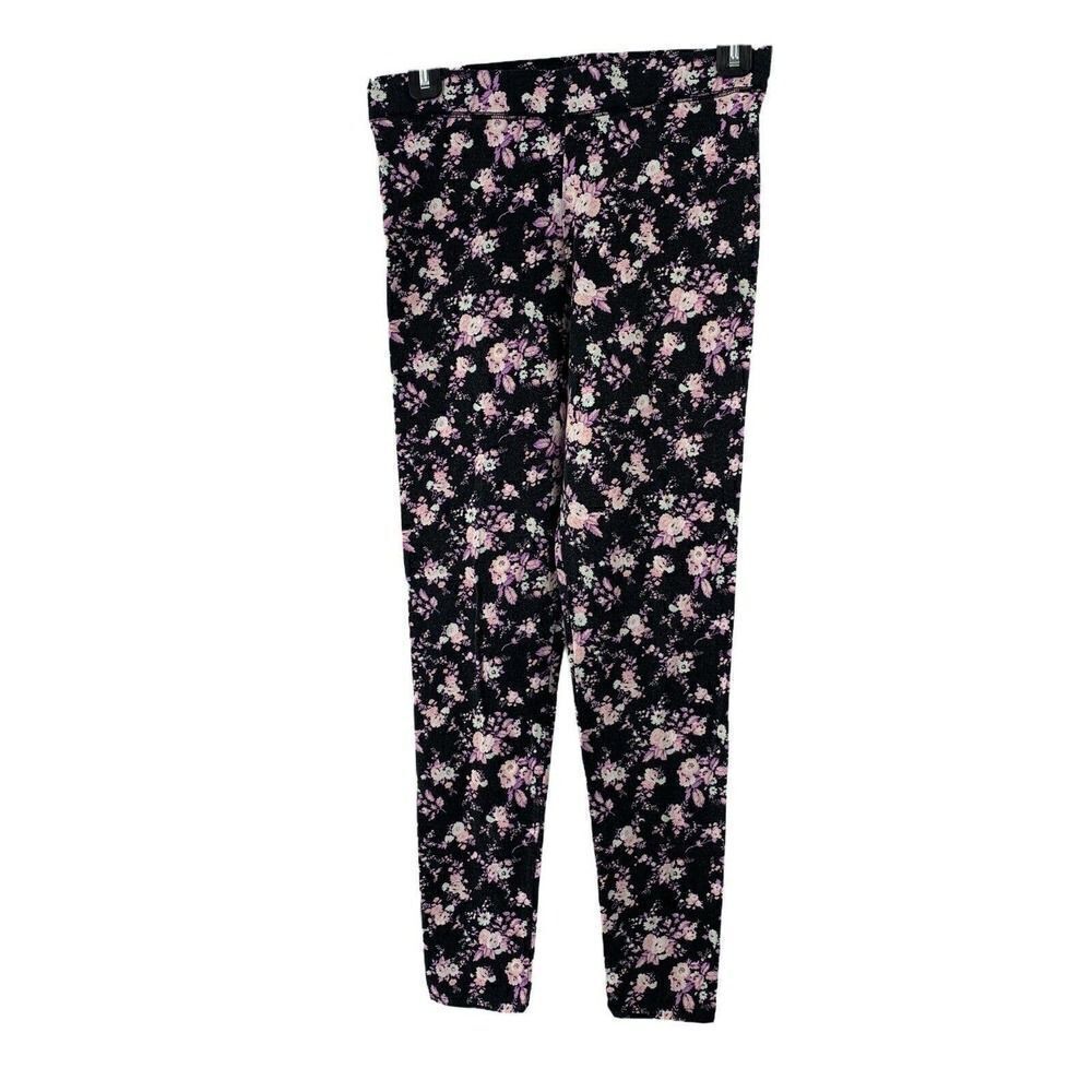 PINK Victorias Secret Leggings Black Pink Floral M